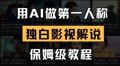 用AI做第一人称独白影视解说，手把手教学，保姆级教程-副业网