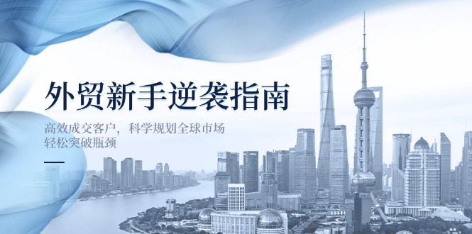 （14201期）外贸新手逆袭指南：高效成交客户，科学规划全球市场，轻松突破瓶颈-副业网